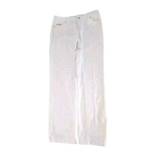 Michael Kors Womens Straight Leg Jeans Size‎ 8 White Logo Pockets